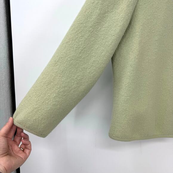 Geiger Pure Wool Button Up Cardigan Jacket 44 M L Made in Austria Old Money FLAW - Picture 4 of 10
